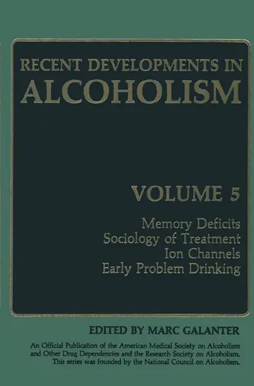 Cover of Recent Developments in Alcoholism