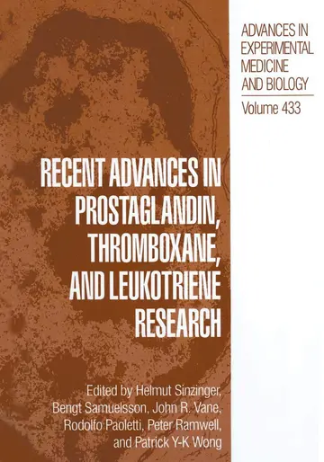 Cover of Recent Advances in Prostaglandin, Thromboxane, and Leukotriene Research