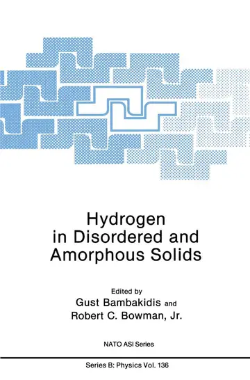 Cover of Hydrogen in Disordered and Amorphous Solids