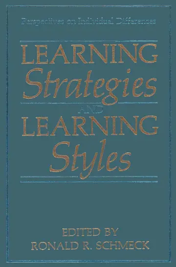Cover of Learning Strategies and Learning Styles