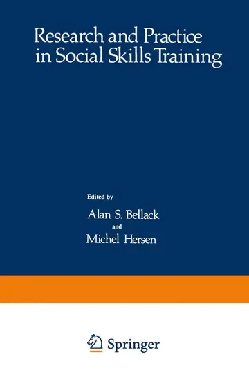 Cover of Research and Practice in Social Skills Training