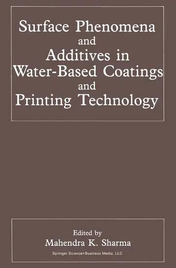 Cover of Surface Phenomena and Additives in Water-Based Coatings and Printing Technology