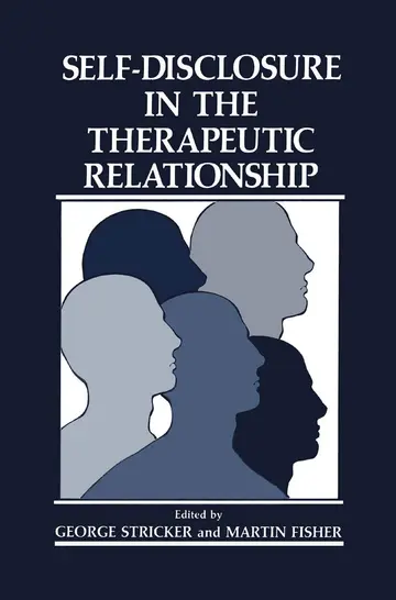 Cover of Self-Disclosure in the Therapeutic Relationship