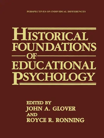 Cover of Historical Foundations of Educational Psychology