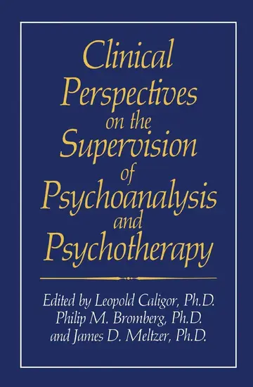 Cover of Clinical Perspectives on the Supervision of Psychoanalysis and Psychotherapy