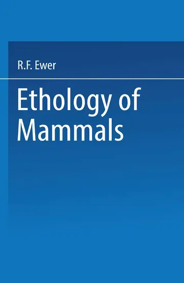 Cover of Ethology of Mammals