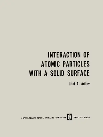 Cover of Interaction of Atomic Particles with a Solid Surface / Vzaimodeistvie Atomnykh Chastits S Poverkhnost’yu Tverdogo Tela / Взаимодействие Атомных Частиц С Поверхностью Твердого Тела