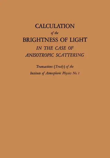 Cover of Calculation of the Brightness of Light