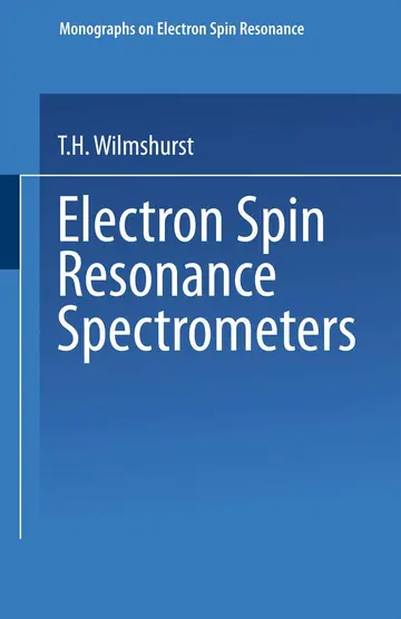 Cover of Electron Spin Resonance Spectrometers