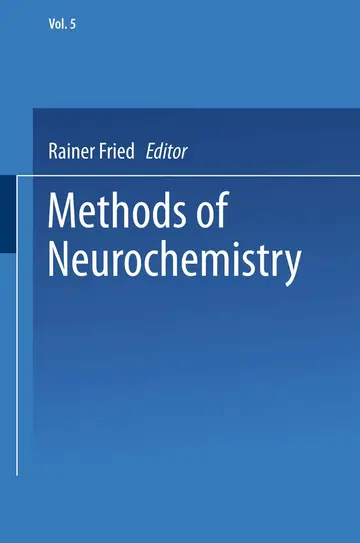 Cover of Methods of Neurochemistry