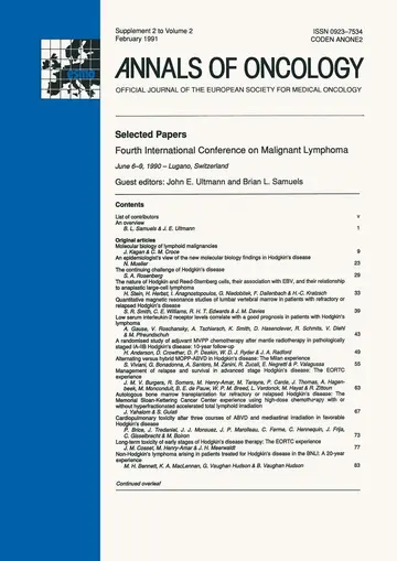 Cover of Annals of Oncology