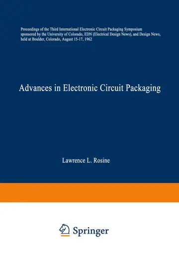 Cover of Advances in Electronic Circuit Packaging