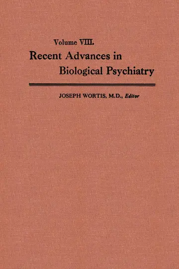 Cover of Recent Advances in Biological Psychiatry