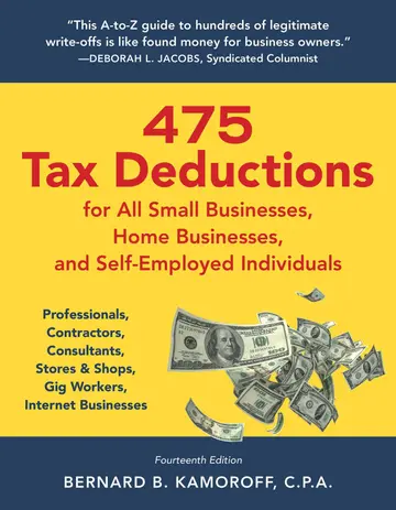 Cover of 475 Tax Deductions for Small Businesses, Home Businesses, and Self-Employed Individuals