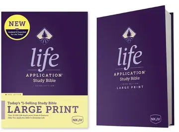 Cover of NKJV Life Application Study Bible, Third Edition, Large Print (Red Letter, Hardcover)