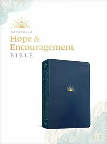 Cover of NLT Dayspring Hope & Encouragement Bible (Leatherlike, Navy Blue)