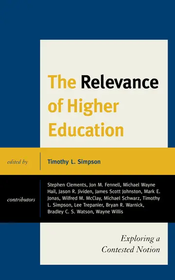 Cover of The Relevance of Higher Education