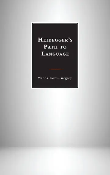 Cover of Heidegger's Path to Language