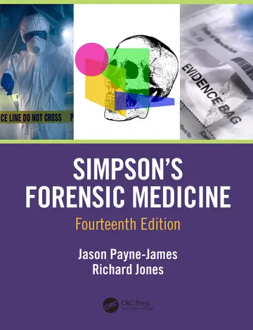 Cover of Simpson's Forensic Medicine, 14th Edition