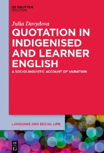 Cover of Quotation in Indigenised and Learner English