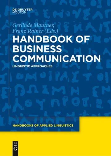 Cover of Handbook of Business Communication