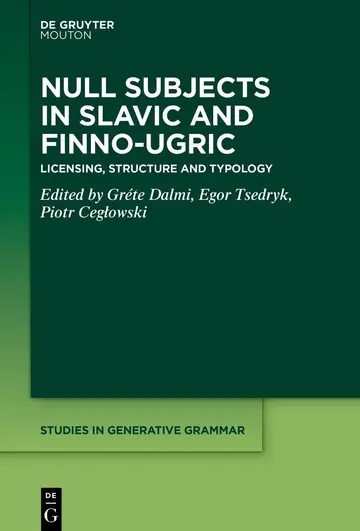 Cover of Null Subjects in Slavic and Finno-Ugric
