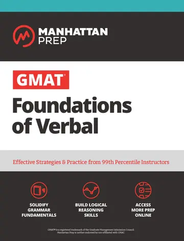 Cover of GMAT Foundations of Verbal