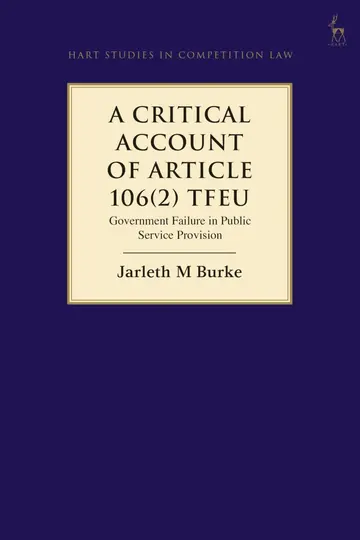 Cover of A Critical Account of Article 106(2) TFEU