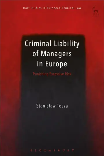 Cover of Criminal Liability of Managers in Europe