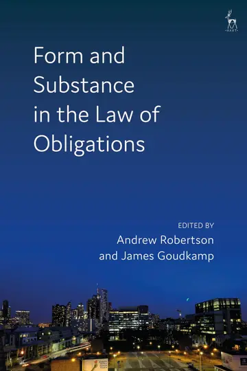Cover of Form and Substance in the Law of Obligations