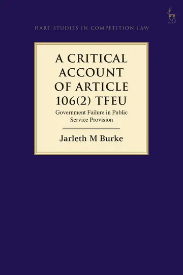 Cover of A Critical Account of Article 106(2) TFEU