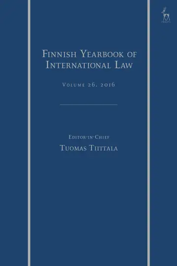 Cover of The Finnish Yearbook of International Law 2016