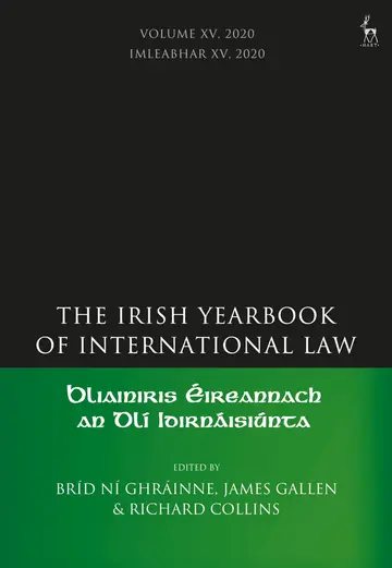 Cover of The Irish Yearbook of International Law, 2020