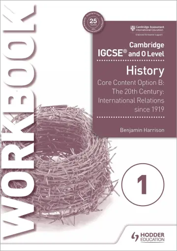 Cover of Cambridge Igcse and O Level History Workbook 1