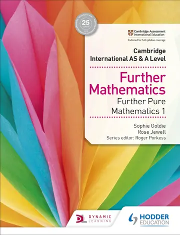 Cover of Further Mathematics Further Pure Mathematics 1 (Cambridge International As/a)