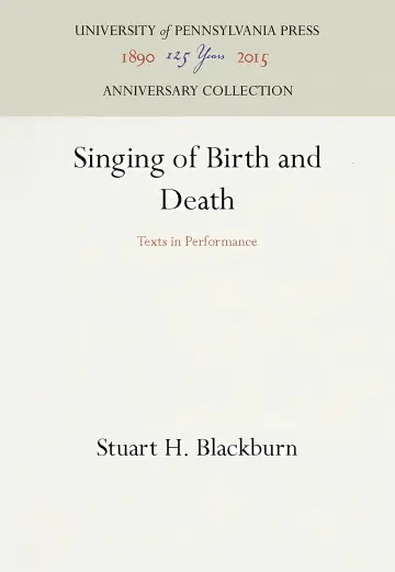 Cover of Singing of Birth and Death