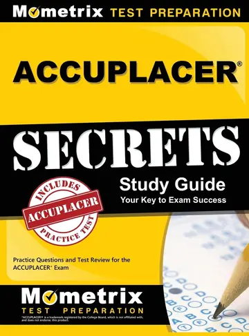 Cover of Accuplacer Secrets Study Guide