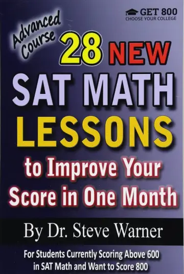 Cover of 28 New SAT Math Lessons to Improve Your Score in One Month - Advanced Course