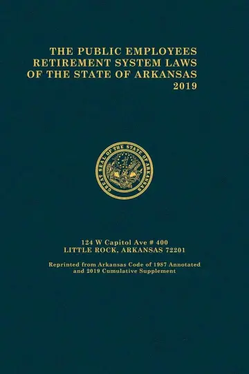 Cover of The Public Employees Retirement System Laws of the State of Arkansas