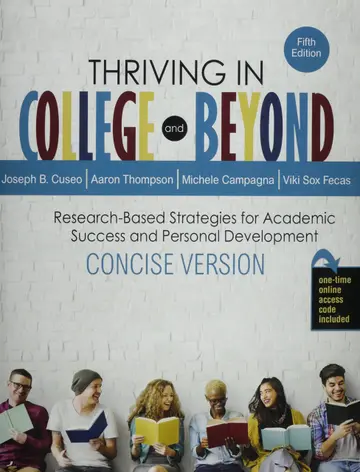 Cover of Thriving in College and Beyond
