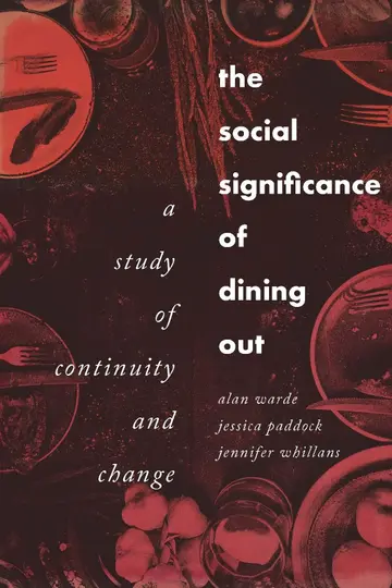 Cover of The Social Significance of Dining out