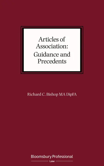 Cover of Articles of Association
