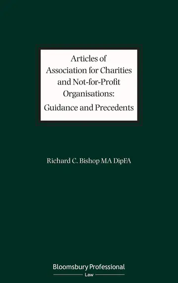 Cover of Articles of Association for Charities and Not for Profit Organisations