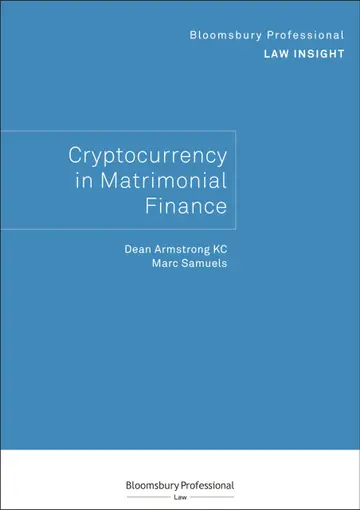 Cover of Cryptocurrency in Matrimonial Finance