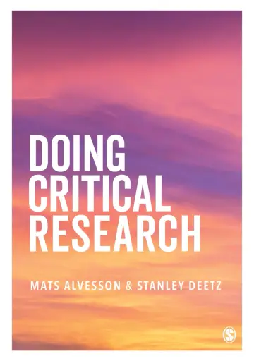 Cover of Doing Critical Research