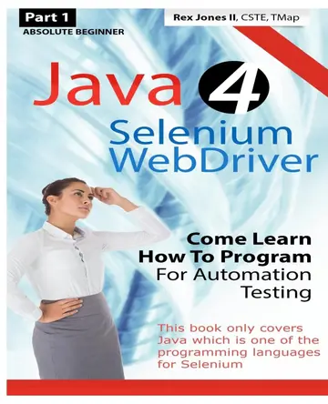 Cover of Absolute Beginner Java 4 Selenium Webdriver