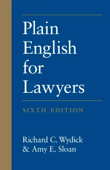 Cover of Plain English for Lawyers