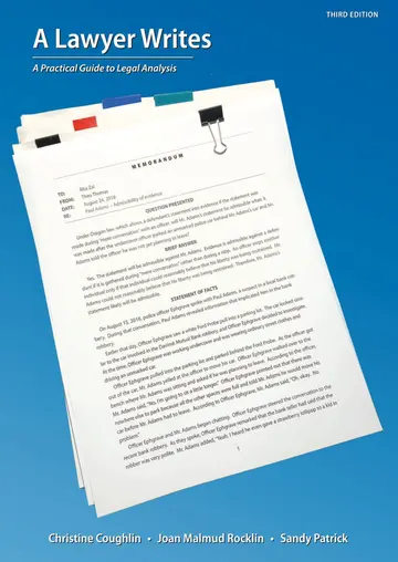 Cover of A Lawyer Writes