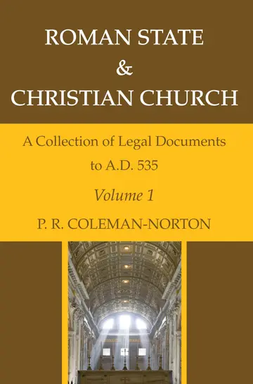 Cover of Roman State & Christian Church