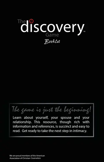 Cover of The Discovery Game Booklet